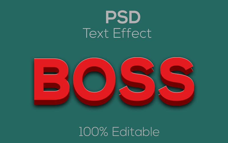 Šéf | Moderní 3D upravitelný textový efekt