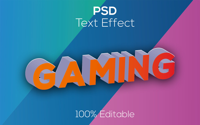 Spel | Spel PSD | Moderna 3d-redigerbara spel Psd-texteffekt