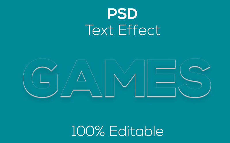 Spellen | Bewerkbaar Premium Games Psd-teksteffect