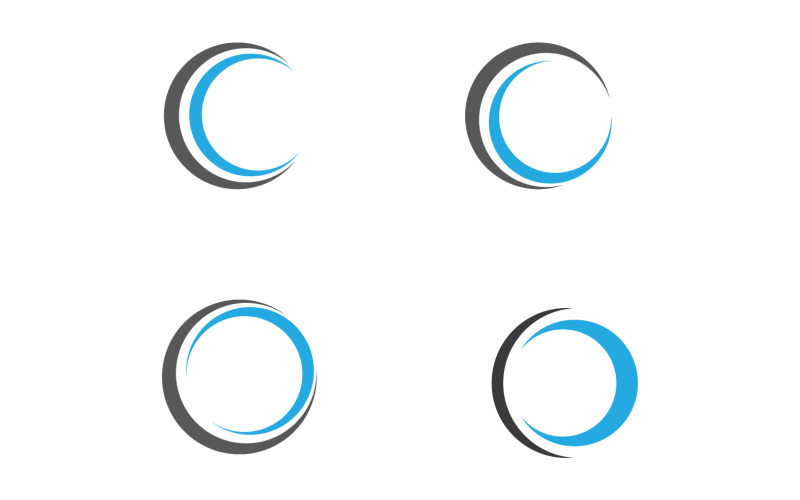 Círculo C logotipo y símbolo Vector V