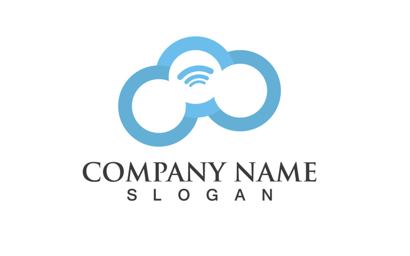Cloud Server Logo et symbole Design Vector V6