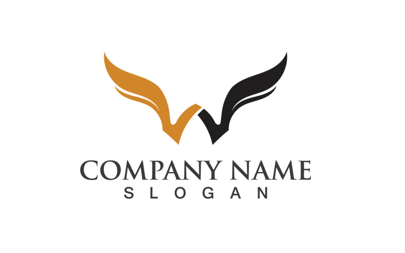 Lettera W iniziale Logo Vector Design V13