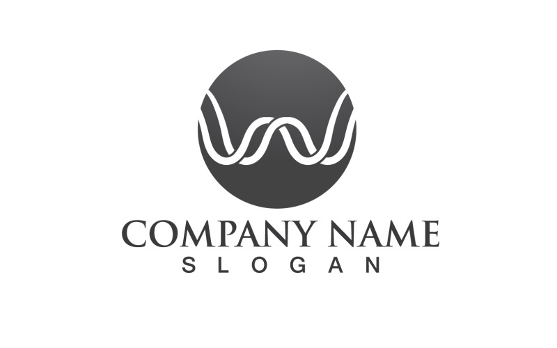 Lettera W iniziale Logo Vector Design V23