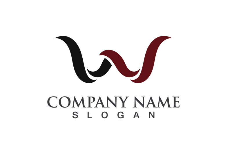 Lettre W Initial Logo Vector Design V1
