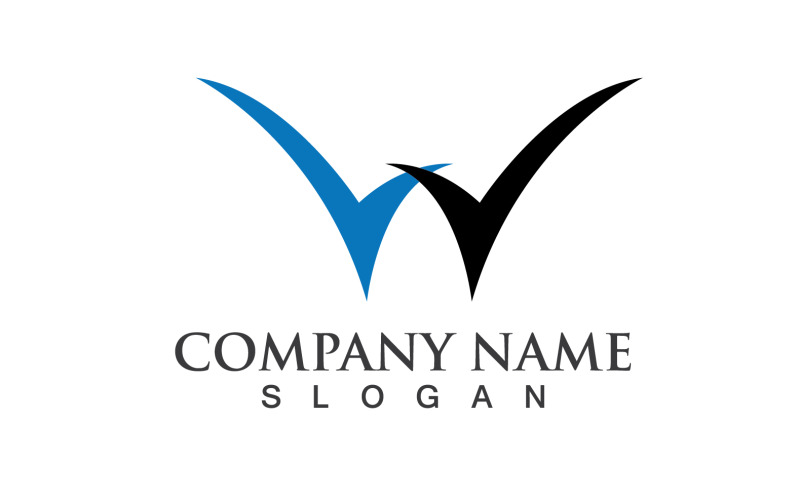 Lettre W Initial Logo Vector Design V5