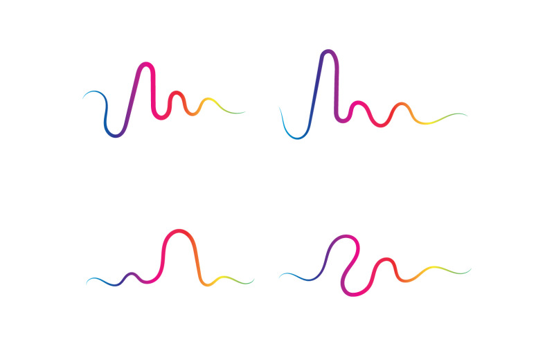 Sound Wave Line Logo Equalizer Logo Vector V3