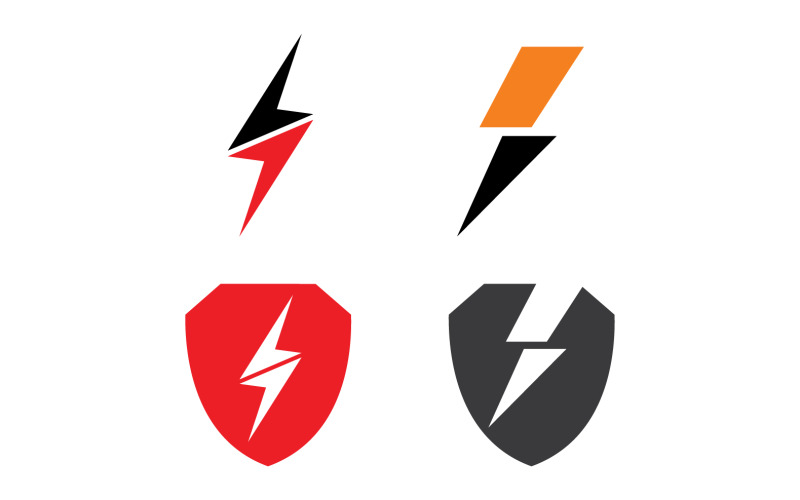 Thunderbolt Lightning Logo Flash-Vektor V4