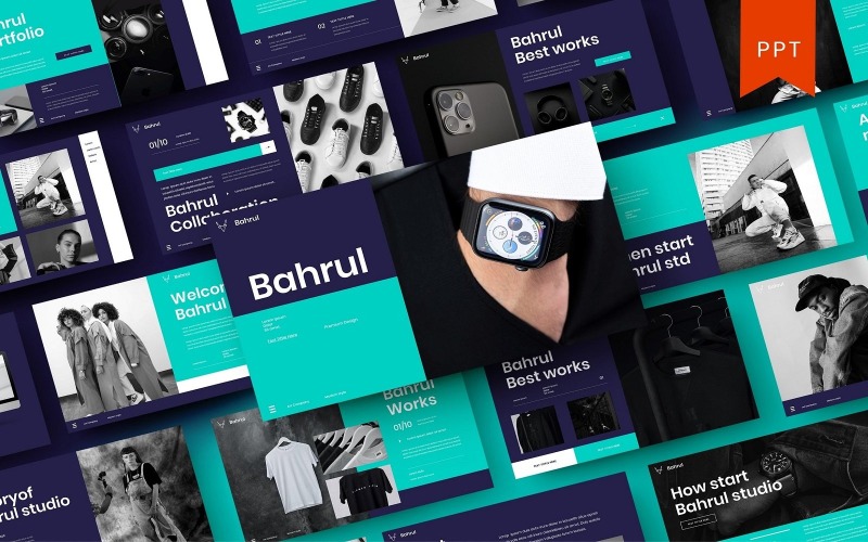 Bahrul - Modello di PowerPoint aziendale