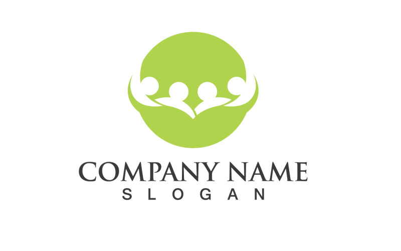Groupe Communauté Personnes Adoption Logo Vector V35