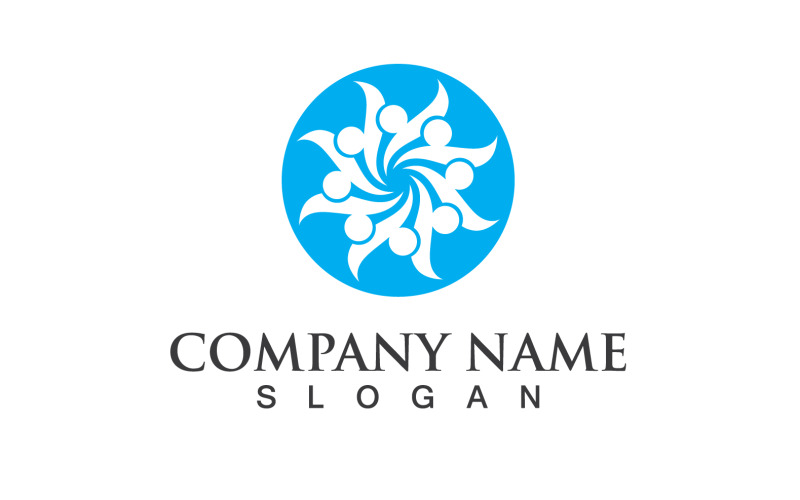 Група спільноти людей прийняття логотип вектор V33