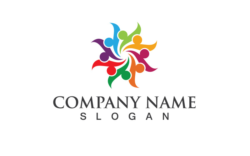 Gruppe Community People Adoption Logo Vector V15