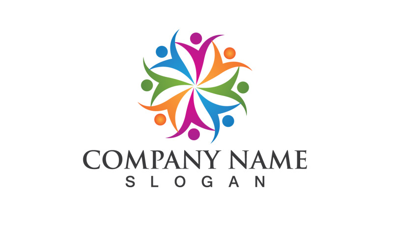 Gruppgemenskap Människor adoptionslogotyp V20