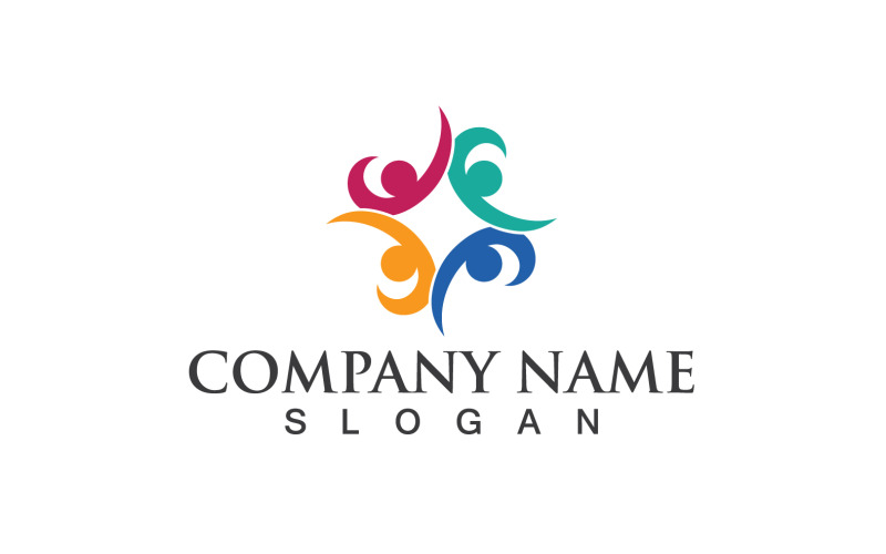 Gruppo Comunità Persone Adozione Logo Vector V4