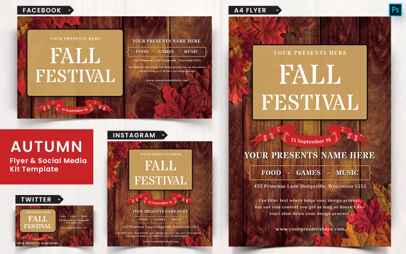 Autumn Fall Festival Flyer and Social Media Pack-06