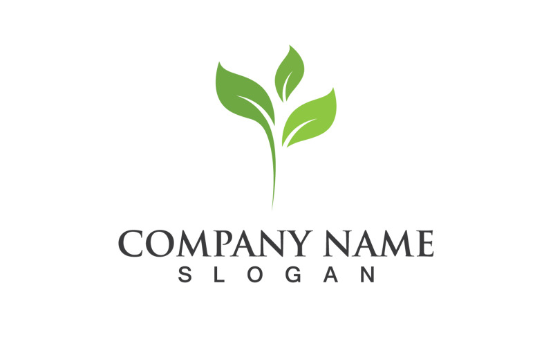 Ekologia Zielony Liść Natura Logo I Symbol V2