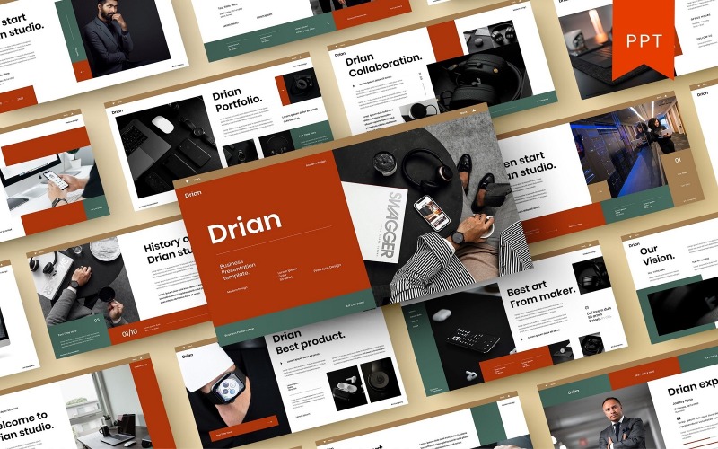 Drian - Modelo de PowerPoint de Negócios