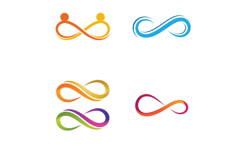 Logo della linea Infinity e disegno vettoriale dei simboli V18