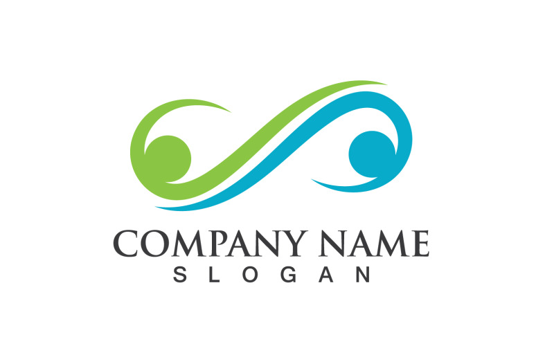 Logo Infinity Line e simbolo Vector Design V8