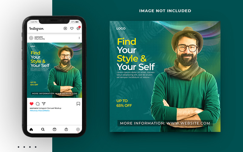 Banner di vendita di moda sui social media