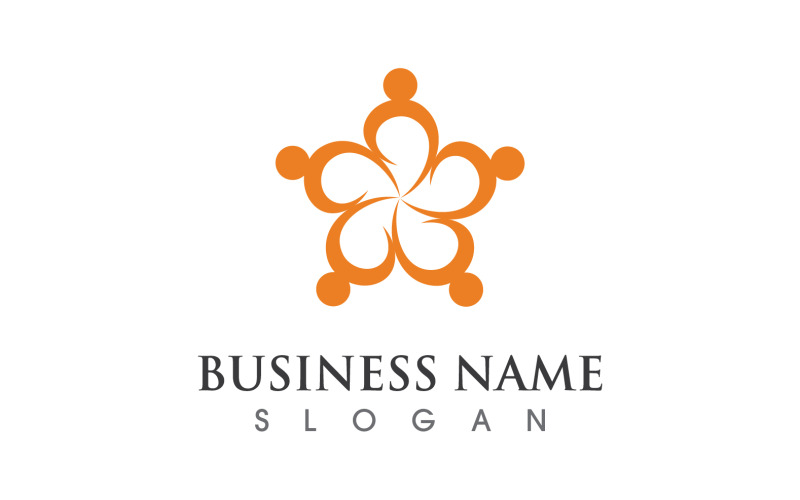 Communauté Star Group People Logo Vector V1