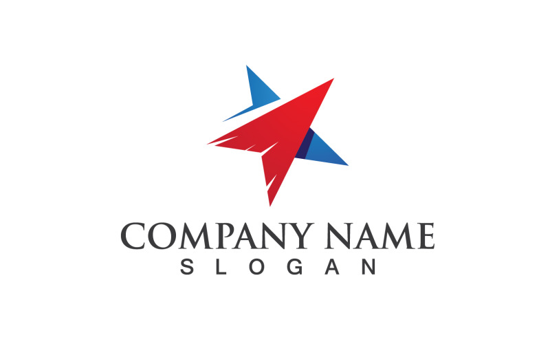 Star Success Symbol logotyp Vector Design V2