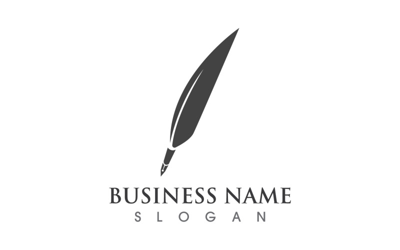 Stylo Plume Écrire Logo Signe Vectoriel V3