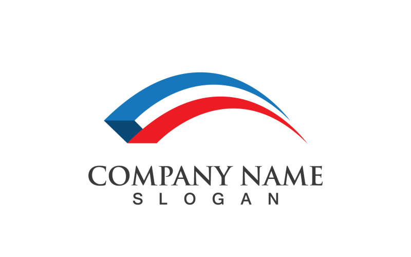 Brug Rood En Blauw Logo En Symbool Vector