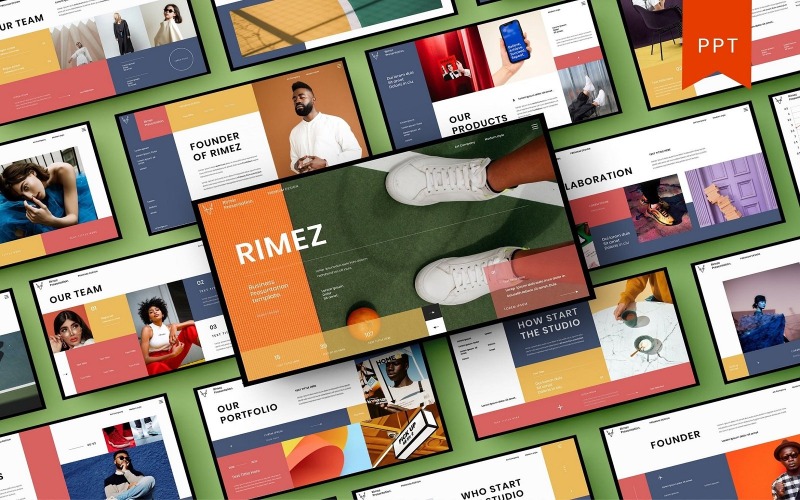 Rimez – Шаблон бизнес-презентации PowerPoint