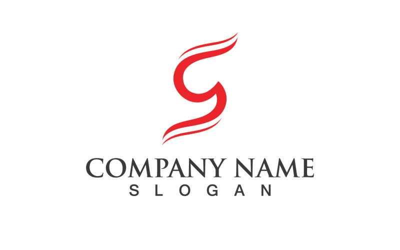 S lettre Initial Business Logo Vector Design V2