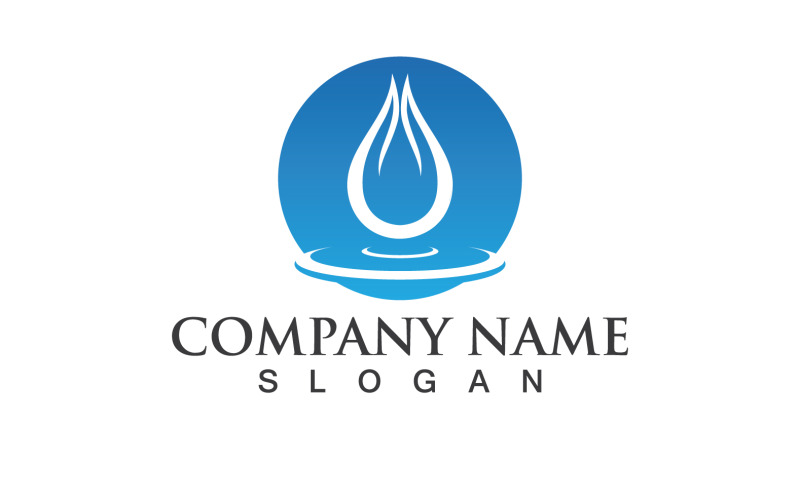 Waterdrop Natura Vector Logo Design V15