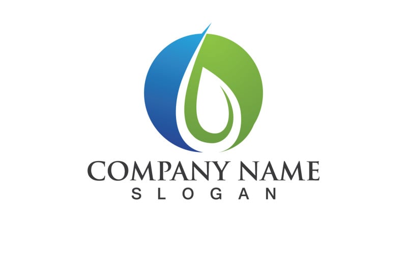 Waterdrop Natura Vector Logo Design V17