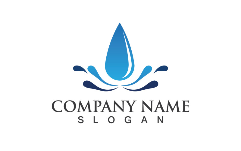 Waterdrop Natura Vector Logo Design V1