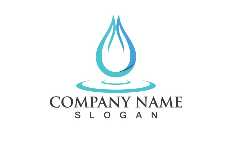 Waterdrop Natura Vector Logo Design V3