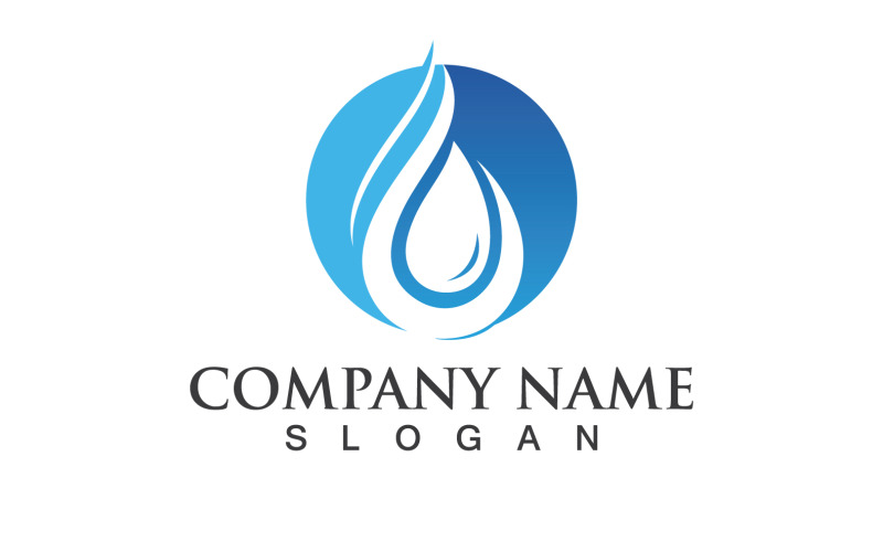 Waterdrop Natura Vector Logo Design V9