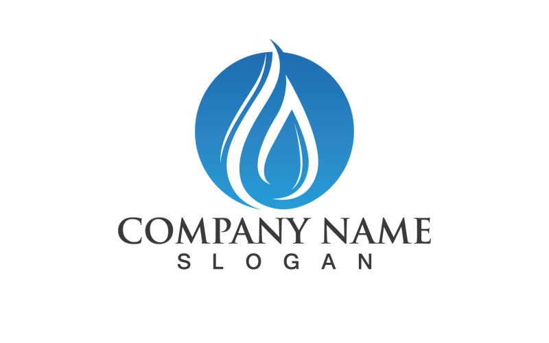 Waterdrop Nature Vector Logo Design V14