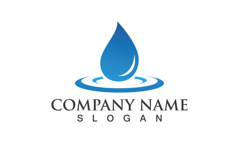 Waterdrop Nature Vector Logo Design V4