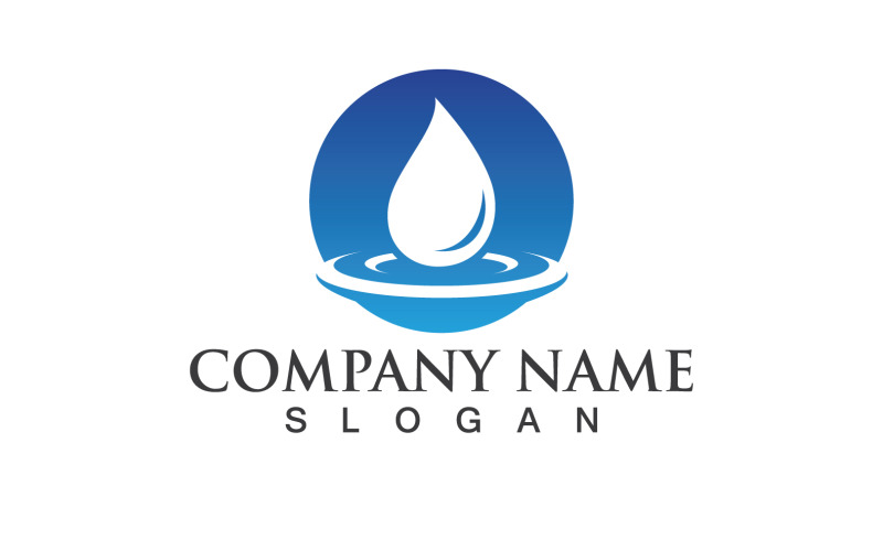 Waterdrop Natuur Vector Logo Ontwerp V12
