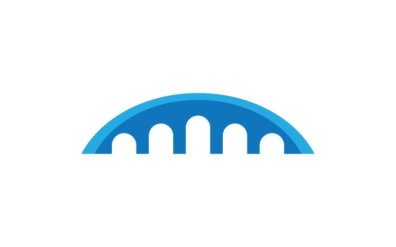 Bridge Building Logo Design Template Vector Icon V2