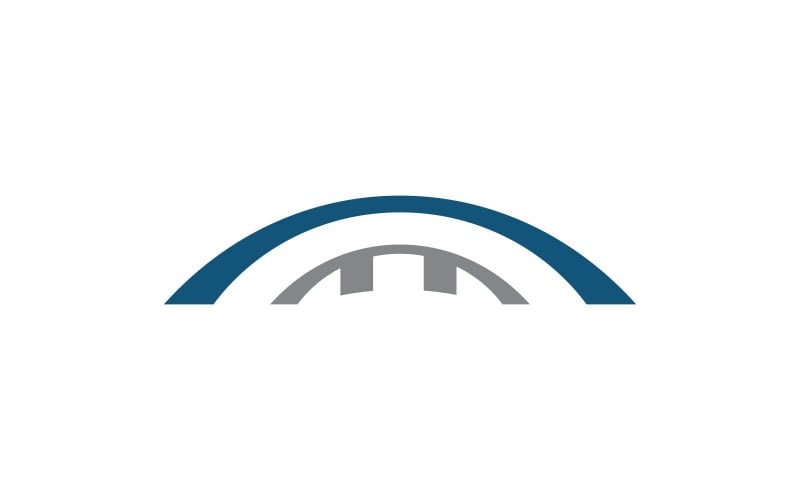 Bridge Building Logo Design Template Vector Icon V5