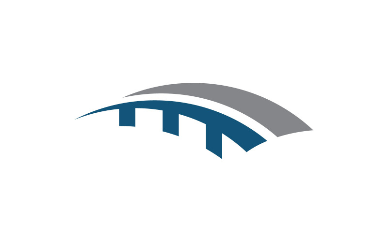 Brug gebouw Logo ontwerp sjabloon Vector Icon V4