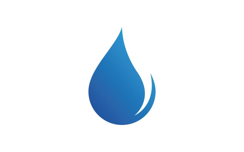 Дизайн векторной иллюстрации шаблона логотипа капли воды V6