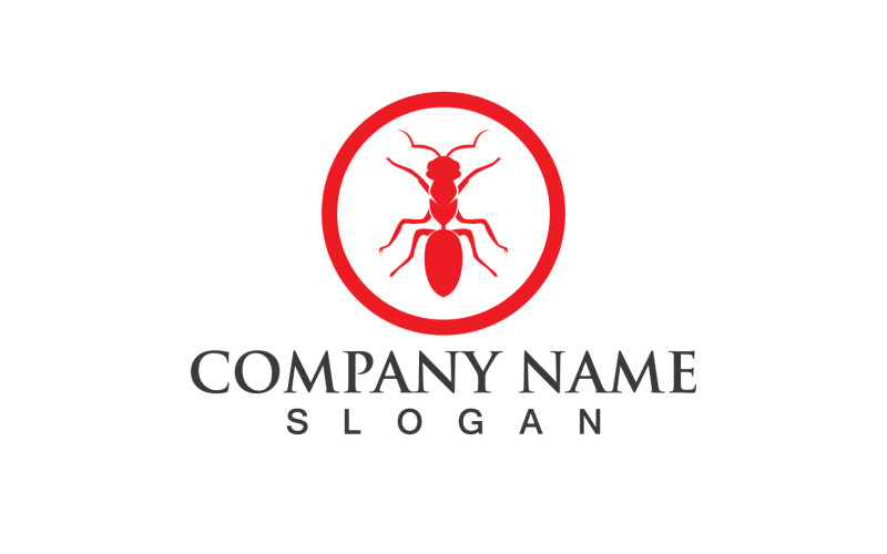 Fourmi Rouge Logo Et Symbole Vecteur V20