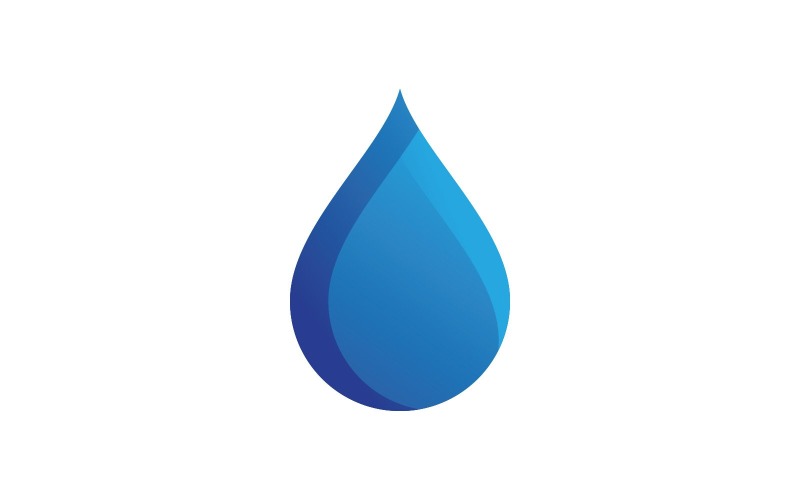 Kropla wody Logo Szablon Ilustracja Wektorowa Projekt V1