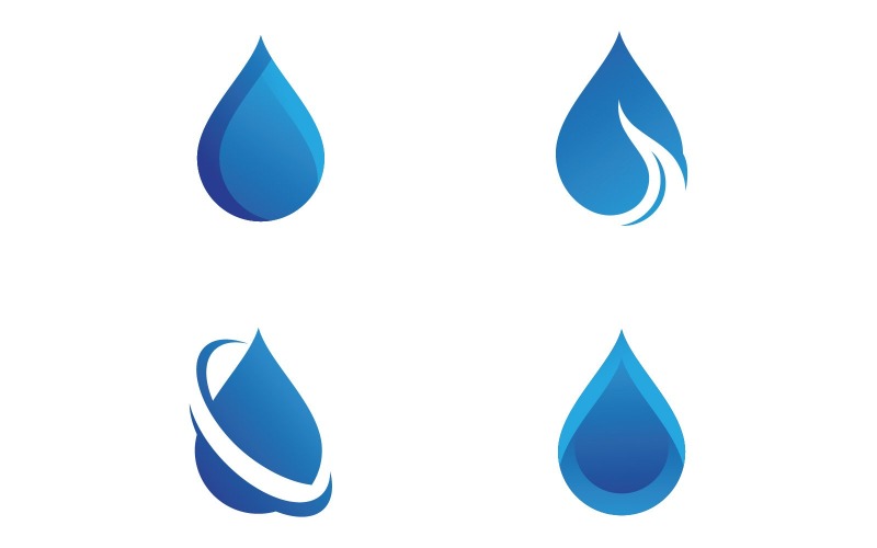 水滴标志模板矢量插图设计 V9