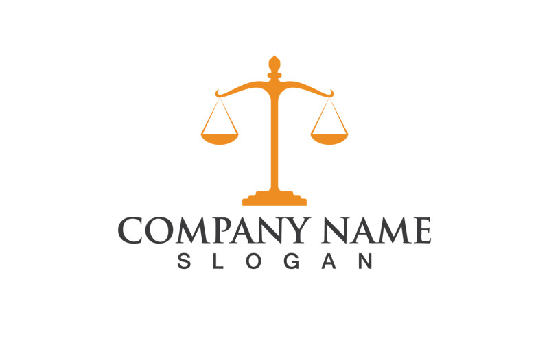 Vector de símbolo y logotipo de justicia de ley V2