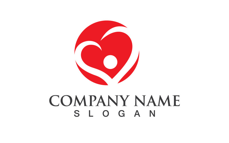 Adoption Family Care Love Logo Vector V17