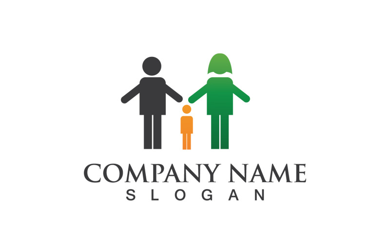 Adozione Family Care Love Logo Vector V2