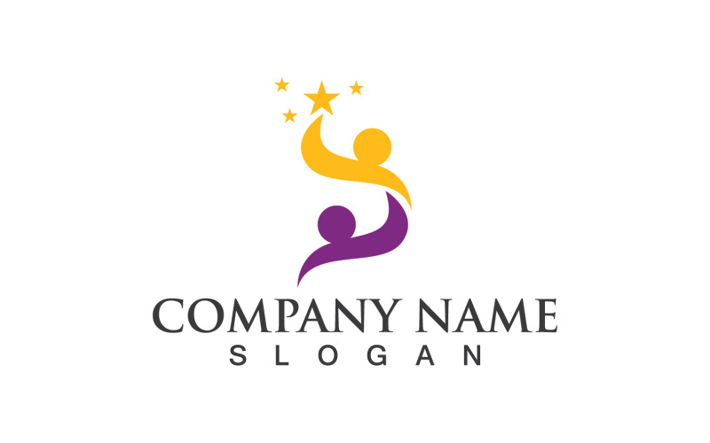 Adozione Family Care Love Logo Vector V5