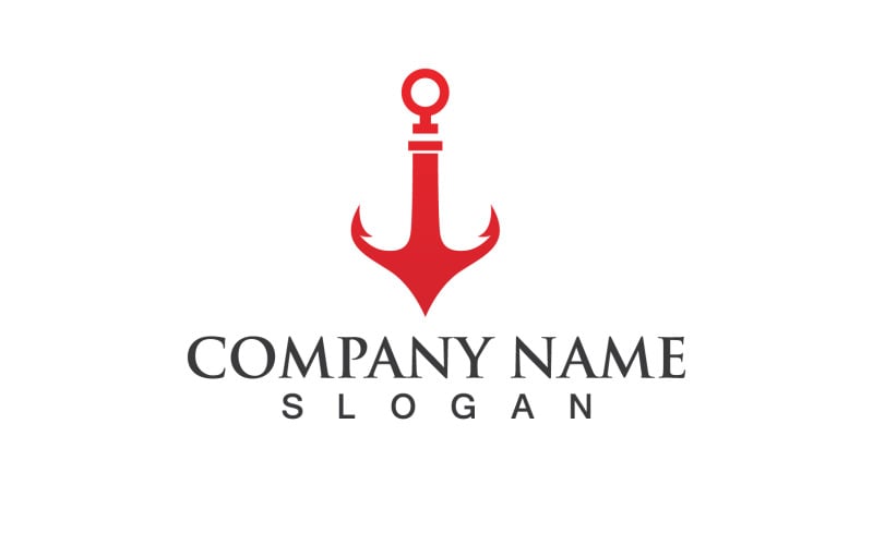Anker Logo Vector Symbool Ontwerp V12