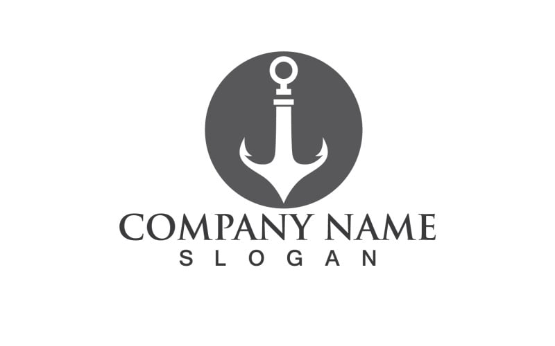 Çapa Logo Vektör Sembol Tasarımı V14